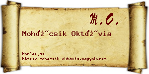 Mohácsik Oktávia névjegykártya